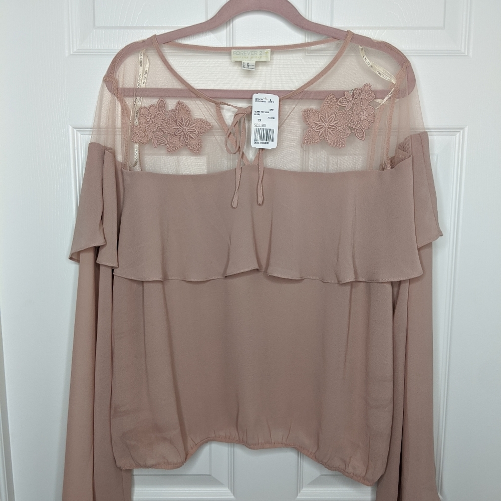 Sheer Embellished BohoBlouse, 2x